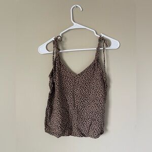 Abercrombie & Fitch cheetah Print Camisole strap tie spaghetti straps XS NWOT